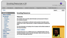 What Scoutingresources.org.uk website looked like in 2017 (6 years ago)