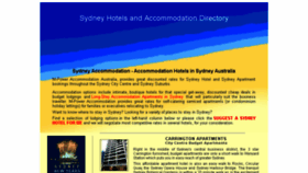 What Sydneyhotelsaccommodation.com website looked like in 2017 (6 years ago)