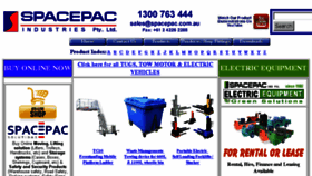 What Spacepac.com.au website looked like in 2017 (6 years ago)