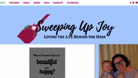 What Sweepingupjoy.com website looked like in 2017 (6 years ago)