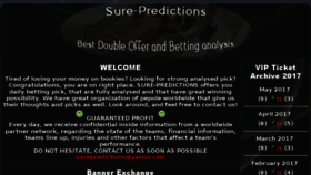 What Sure-predictions.com website looked like in 2017 (6 years ago)