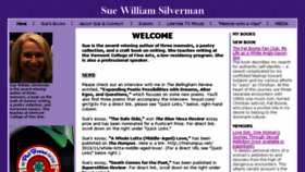 What Suewilliamsilverman.com website looked like in 2017 (6 years ago)
