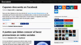 What Sociable.es website looked like in 2017 (6 years ago)