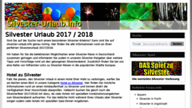 What Silvester-urlaub.info website looked like in 2017 (6 years ago)