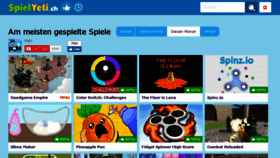 What Spielyeti.ch website looked like in 2017 (6 years ago)