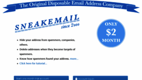 What Sneakemail.com website looked like in 2017 (6 years ago)