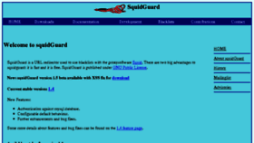 What Squidguard.org website looked like in 2017 (6 years ago)