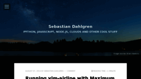 What Sebastiandahlgren.se website looked like in 2017 (6 years ago)