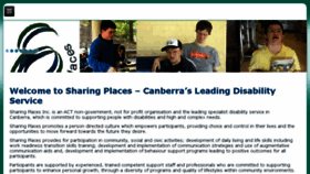 What Sharingplaces.com.au website looked like in 2017 (6 years ago)