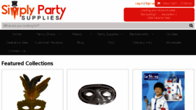 What Simplypartysupplies.co.za website looked like in 2017 (6 years ago)