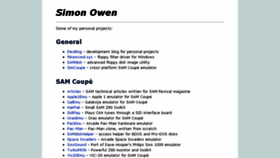 What Simonowen.com website looked like in 2017 (6 years ago)