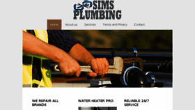 What Simsplumbing.com website looked like in 2017 (6 years ago)