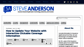 What Steveanderson.com website looked like in 2017 (6 years ago)