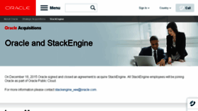 What Stackengine.com website looked like in 2017 (6 years ago)