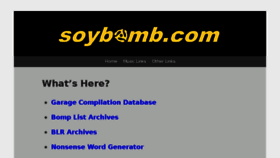 What Soybomb.com website looked like in 2017 (6 years ago)