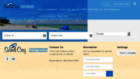 What Sandcaybeachresort.com website looked like in 2017 (6 years ago)