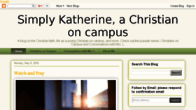 What Simplykatherine.com website looked like in 2017 (6 years ago)