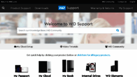 What Support.wd.com website looked like in 2017 (6 years ago)