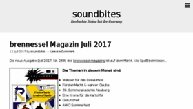 What Soundbites.de website looked like in 2017 (6 years ago)