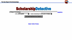 What Scholarshipdetective.com website looked like in 2017 (6 years ago)