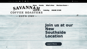 What Savannahcoffee.com website looked like in 2017 (6 years ago)