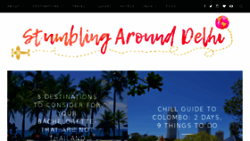 What Stumblingarounddelhi.com website looked like in 2017 (7 years ago)