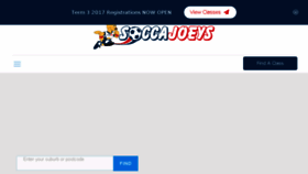What Soccajoeys.com website looked like in 2017 (6 years ago)