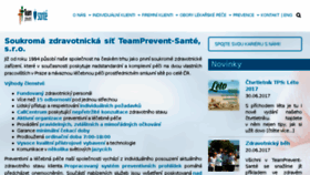 What Sante.cz website looked like in 2017 (6 years ago)