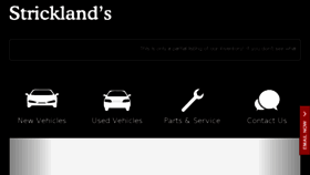 What Stricklandautosales.com website looked like in 2017 (6 years ago)