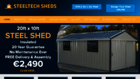 What Sheds.ie website looked like in 2017 (6 years ago)