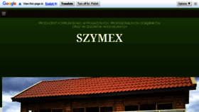 What Szymex.com website looked like in 2017 (6 years ago)