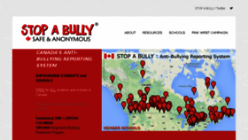 What Stopabully.ca website looked like in 2017 (6 years ago)