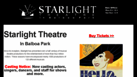 What Starlighttheatre.org website looked like in 2017 (6 years ago)