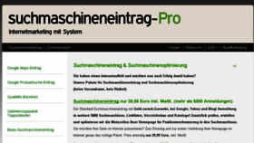 What Suchmaschineneintrag-pro.de website looked like in 2017 (6 years ago)