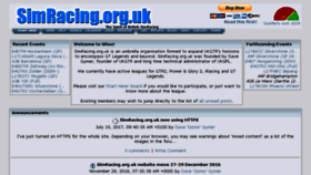 What Simracing.org.uk website looked like in 2017 (6 years ago)