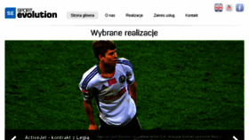 What Sportevolution.pl website looked like in 2017 (6 years ago)