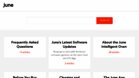 What Support.juneoven.com website looked like in 2017 (6 years ago)