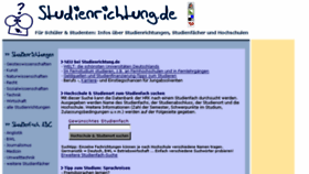 What Studienrichtung.de website looked like in 2017 (6 years ago)