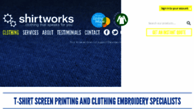 What Shirtworks.co.uk website looked like in 2017 (6 years ago)