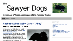 What Sawyerdogs.com website looked like in 2017 (6 years ago)