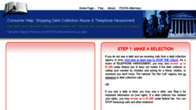 What Stopdebtcollectorsharassment.com website looked like in 2017 (6 years ago)