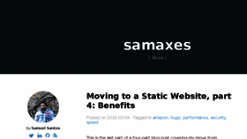 What Samaxes.com website looked like in 2017 (6 years ago)