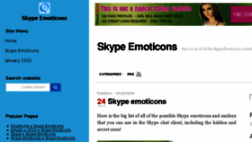 What Skypeemoticons.net website looked like in 2017 (6 years ago)