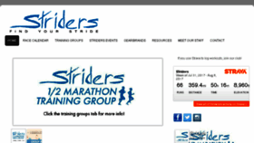 What Stridersrun.com website looked like in 2017 (6 years ago)