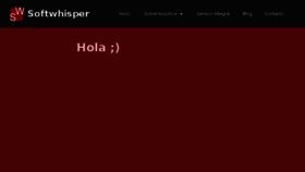What Softwhisper.es website looked like in 2017 (6 years ago)