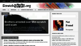 What Scratchcards.org website looked like in 2017 (6 years ago)