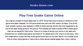 What Snake-game.com website looked like in 2017 (6 years ago)