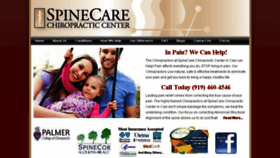What Spinecarecary.com website looked like in 2017 (8 years ago)