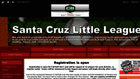 What Santacruzlittleleague.org website looked like in 2017 (6 years ago)