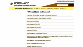 What Szakmakod.hu website looked like in 2017 (6 years ago)